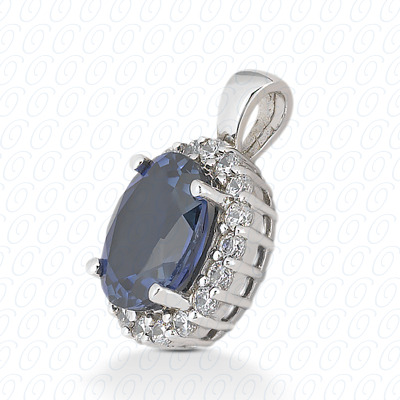 14KP  Color Stones 0.30 CT. Pendants