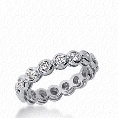 14KP  Round Cut Diamond Unique <br>Engagement Ring 0.64 CT. Eternity Wedding Bands Style