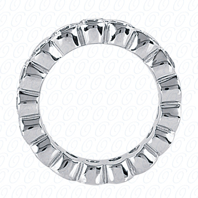 14KP  Round 0.78 CT. Eternity Wedding Bands