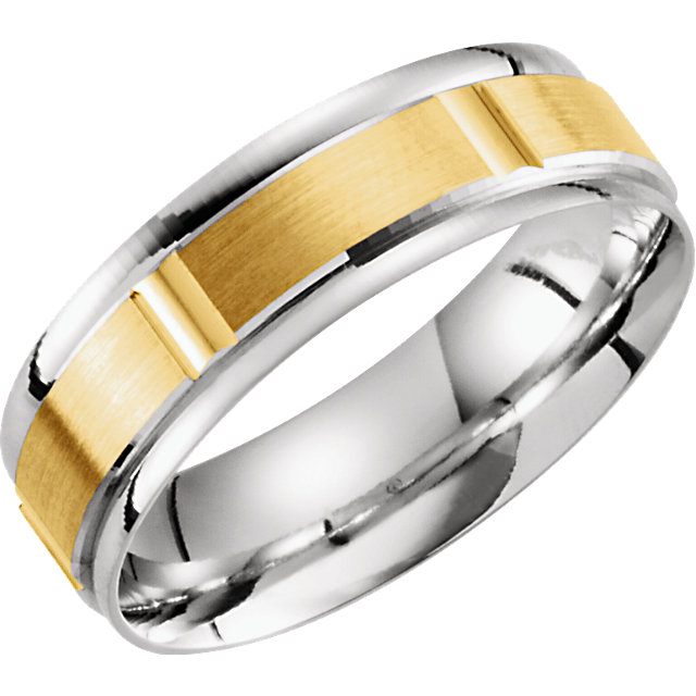 Comfort-Fit Lightweight Two-Tone Band